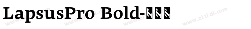 LapsusPro Bold字体转换